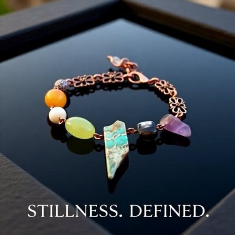 Spunky Vibrant Energizing! Semi-Precious Beads Chakra Bracelet! Reiki Energy Chi